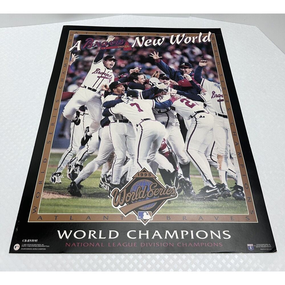 A Braves New World 1995 World Series Champions Costados Brothers Poster‎ 20 X 16